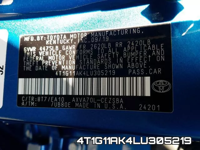 4T1G11AK4LU305219 фото 2