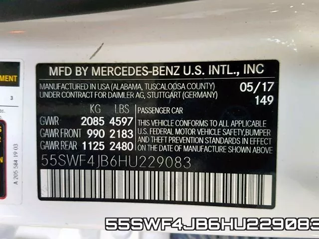 55SWF4JB6HU229083 фото 2