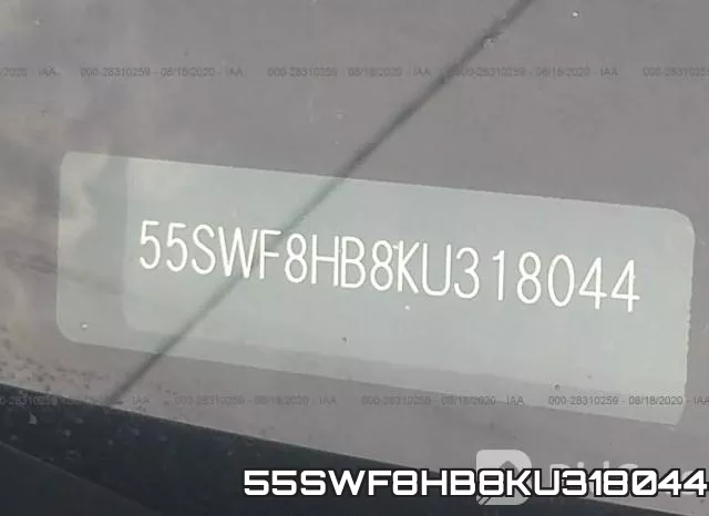 55SWF8HB8KU318044 фото 10