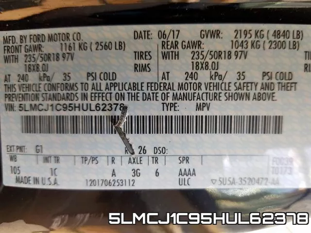 5LMCJ1C95HUL62378 фото 2