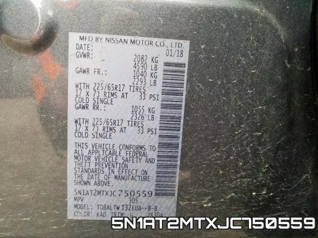 5N1AT2MTXJC750559 фото 2