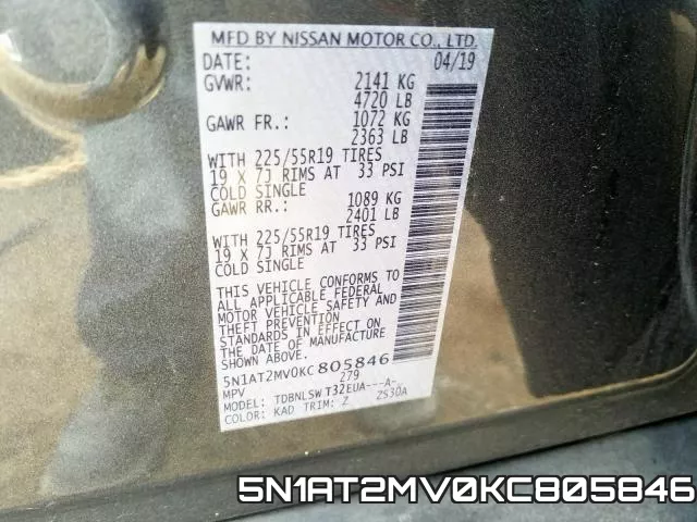 5N1AT2MV0KC805846 фото 2