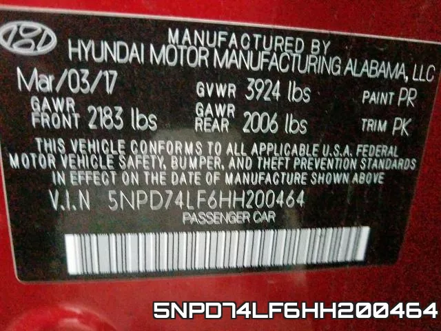 5NPD74LF6HH200464 фото 2