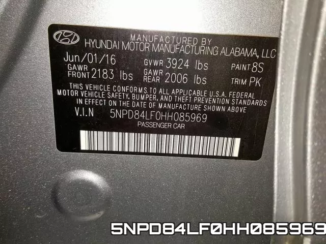 5NPD84LF0HH085969 фото 2