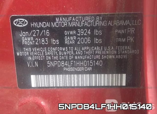 5NPD84LF1HH015140 фото 10