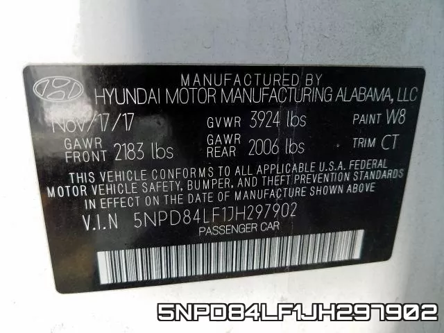 5NPD84LF1JH297902 фото 2