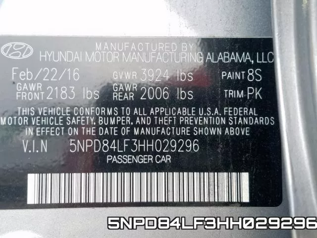 5NPD84LF3HH029296 фото 2
