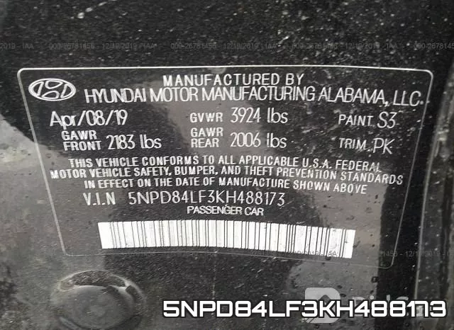 5NPD84LF3KH488173 фото 10