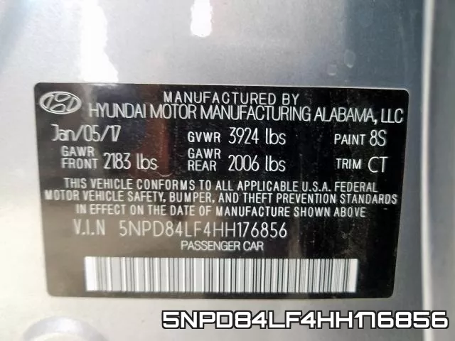 5NPD84LF4HH176856 фото 2