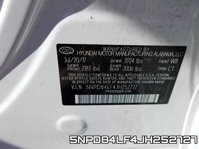 5NPD84LF4JH252727 фото 2