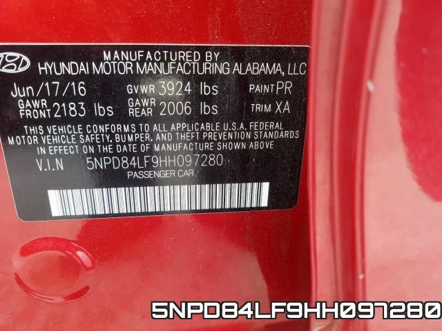 5NPD84LF9HH097280 фото 2