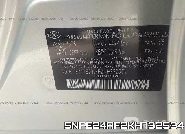5NPE24AF2KH732534 фото 10