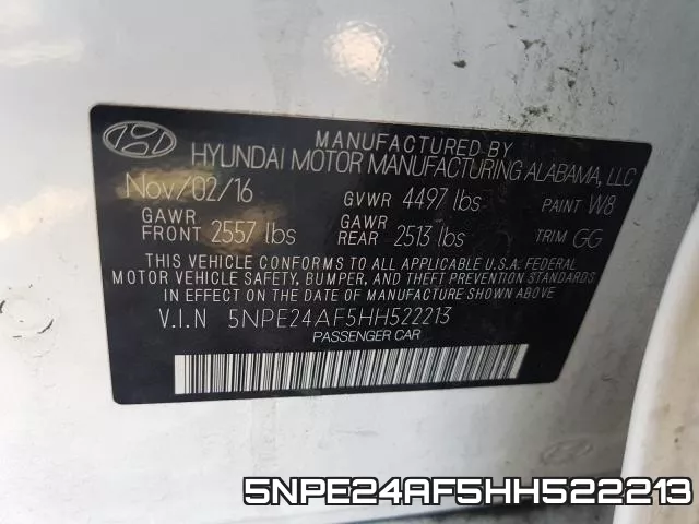 5NPE24AF5HH522213 фото 2