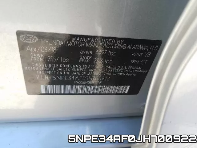 5NPE34AF0JH700922 фото 2