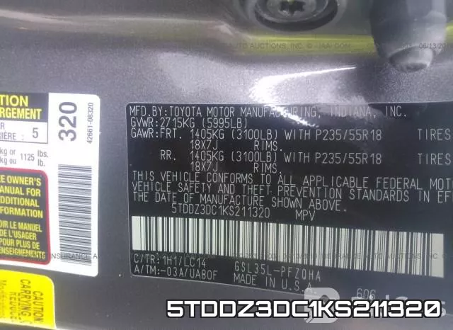 5TDDZ3DC1KS211320 фото 10