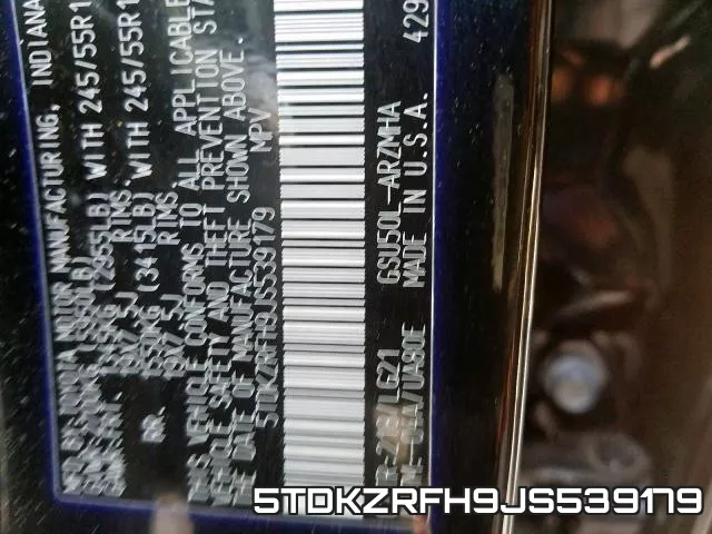 5TDKZRFH9JS539179 фото 2