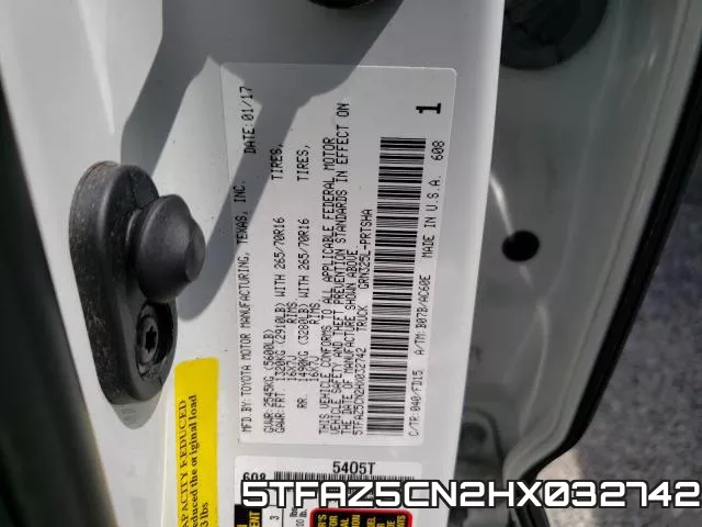 5TFAZ5CN2HX032742 фото 2