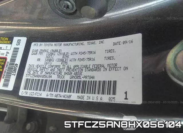 5TFCZ5AN8HX056104 фото 10