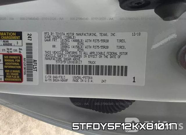 5TFDY5F12KX810117 фото 10