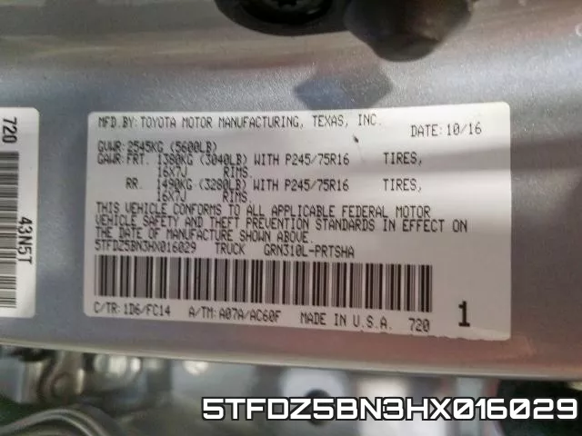 5TFDZ5BN3HX016029 фото 2