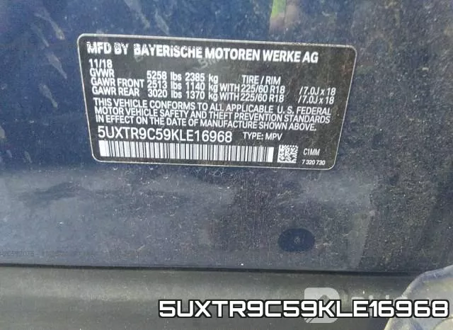 5UXTR9C59KLE16968 фото 10