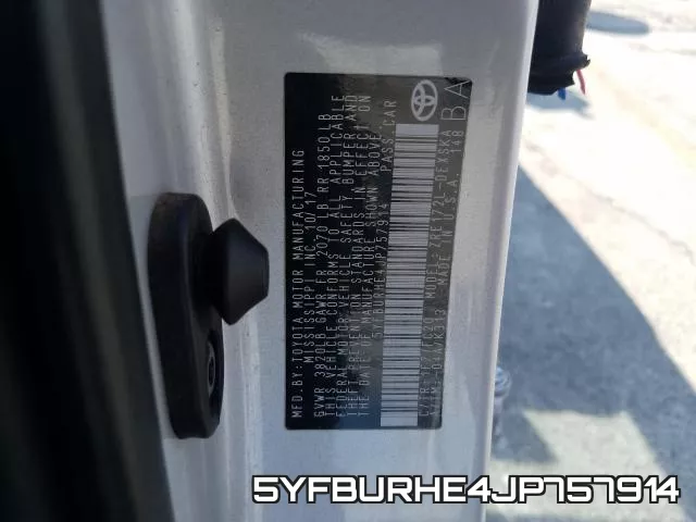 5YFBURHE4JP757914 фото 2