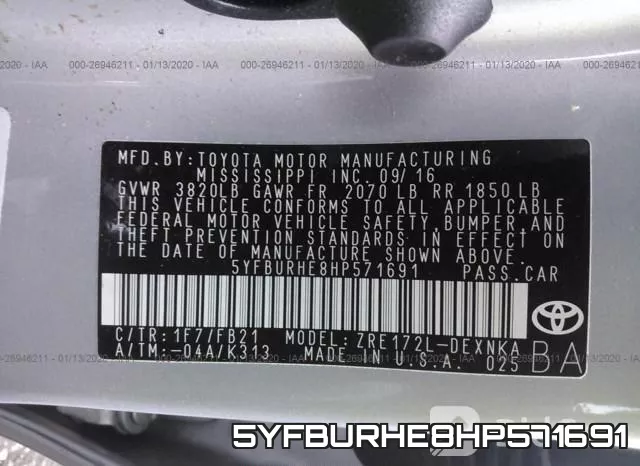 5YFBURHE8HP571691 фото 10