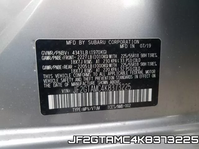 JF2GTAMC4K8373225 фото 2