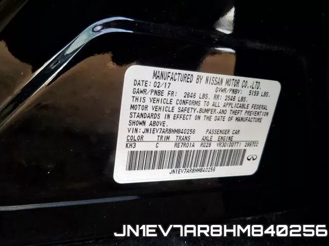 JN1EV7AR8HM840256 фото 2