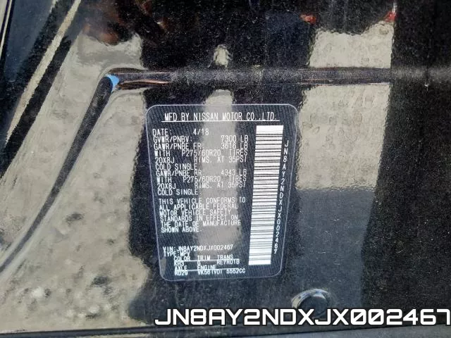 JN8AY2NDXJX002467 фото 2
