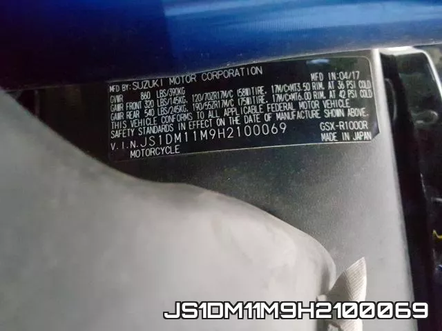 JS1DM11M9H2100069 фото 2