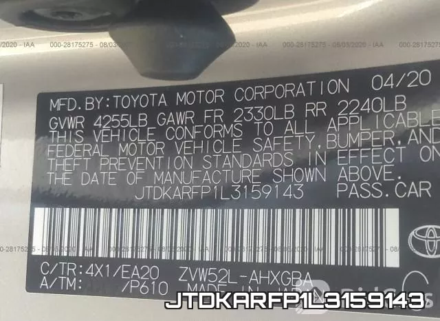 JTDKARFP1L3159143 фото 10