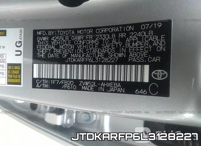 JTDKARFP6L3128227 фото 10