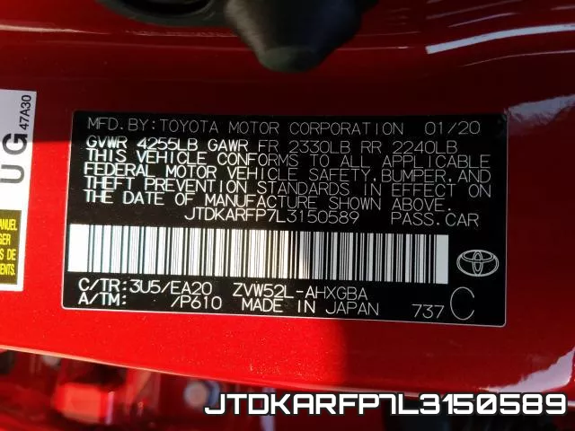 JTDKARFP7L3150589 фото 2