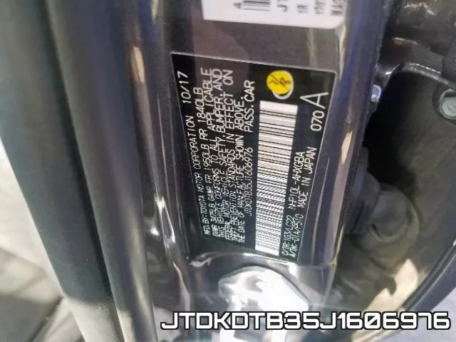 JTDKDTB35J1606976 фото 2