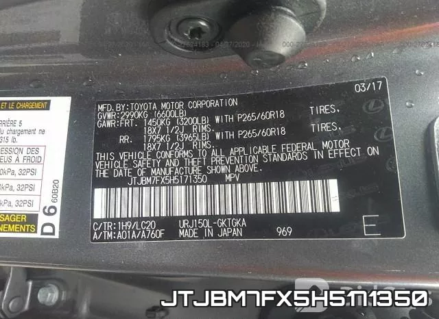 JTJBM7FX5H5171350 фото 10