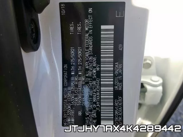 JTJHY7AX4K4289442 фото 2