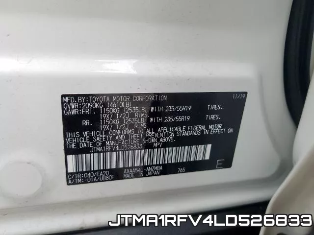 JTMA1RFV4LD526833 фото 2