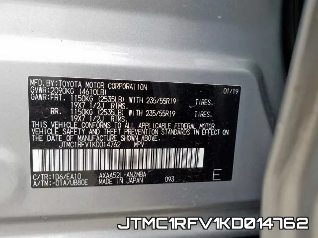JTMC1RFV1KD014762 фото 2