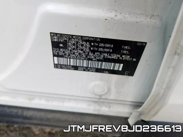 JTMJFREV8JD236613 фото 2