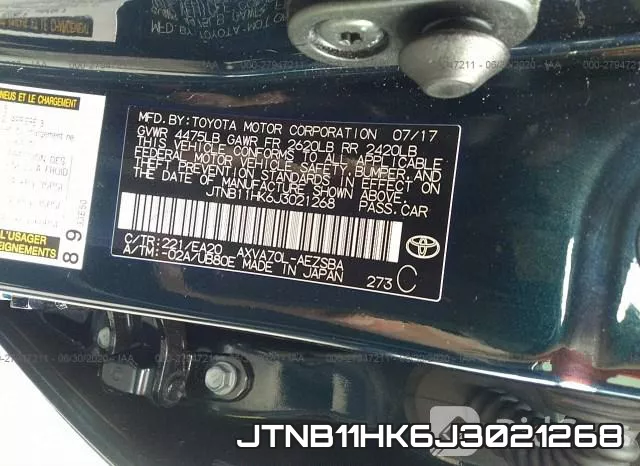 JTNB11HK6J3021268 фото 10