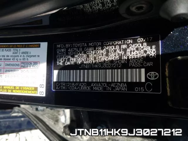 JTNB11HK9J3027212 фото 2