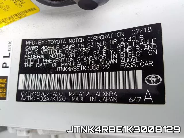 JTNK4RBE1K3008129 фото 2