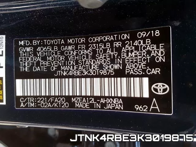 JTNK4RBE3K3019875 фото 2