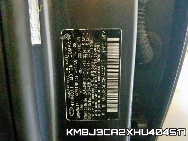 KM8J3CA2XHU404517 фото 2