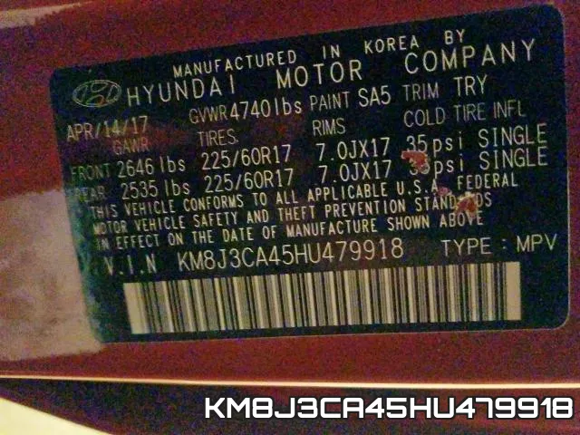 KM8J3CA45HU479918 фото 2