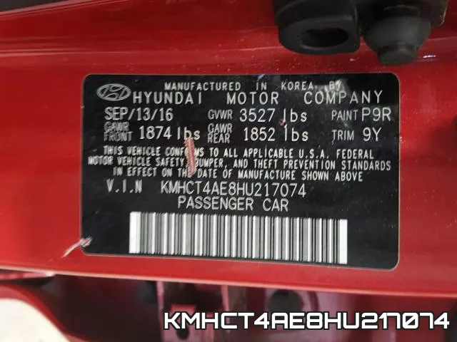 KMHCT4AE8HU217074 фото 2
