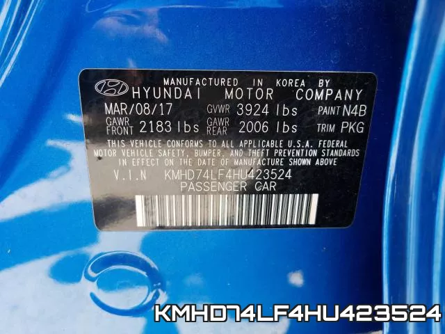 KMHD74LF4HU423524 фото 2