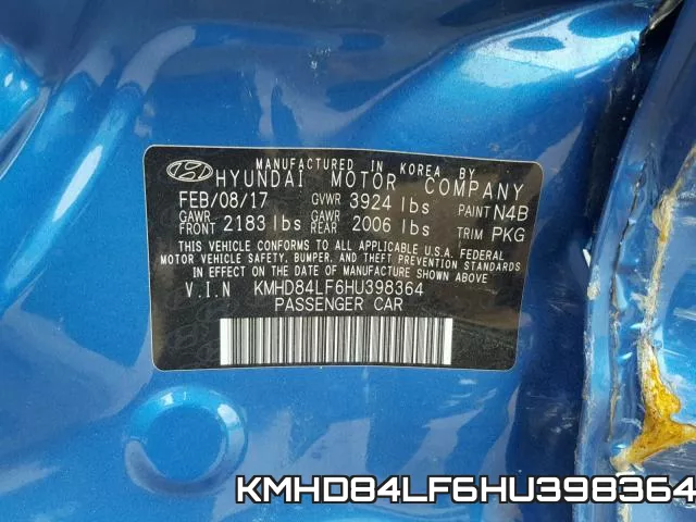 KMHD84LF6HU398364 фото 2