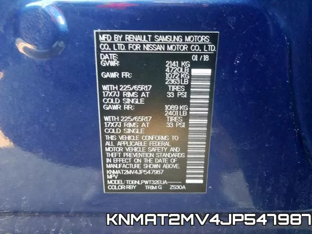 KNMAT2MV4JP547987 фото 2